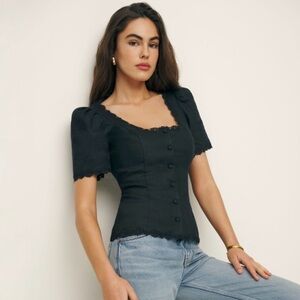 100% LINEN REFORMATION ANABELLA TOP